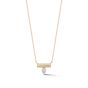 Dana Rebecca 14K Yellow Gold Reese Brooklyn Knife Edge Bar Diamond Necklace 