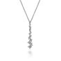Gabriel & Co. 14K White Gold Linear Diamond Cluster Pendant Necklace NK4970W44JJ