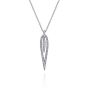 Gabriel & Co. 14K White Gold Open Teardrop Diamond Pendant Necklace NK5814W45JJ