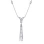Gabriel & Co. 20 inch Art Deco Inspired 18K White Gold Diamond Pavé Pendant Necklace NK6098W84JJ