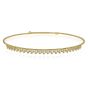Gabriel & Co. 11.5+2 Inch 14K Yellow Gold Bujukan Beaded Choker Necklace with Bezel Set Diamond Clusters NK6208Y45JJ