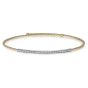 Gabriel & Co. 11.5+2 Inch 14K Yellow-White Gold Bujukan Beaded Choker Necklace with Diamond Pavé NK6342M45JJ