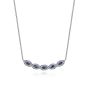 Gabriel & Co. 14K White Gold Diamond & Sapphire Necklace NK6628W45SA