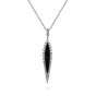 Gabriel & Co. 14K White Gold Diamond and Onyx Pendant Necklace NK6651W45OX
