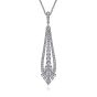 Gabriel & Co. 18 inch 18K White Gold Diamond Statement Necklace NK6992W84JJ
