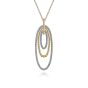 Gabriel & Co. 14K White-Yellow Gold Multi Oval Bujukan Diamond Pendant Necklace NK7279M45JJ