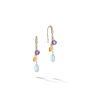 Marco Bicego® Paradise Collection 18K Yellow Gold Diamond Topaz and Mixed Gemstone Short Drop Earrings
