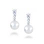 Mikimoto Akoya Pearl 9-9.5mm & Diamond Drop Earrings