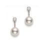 Mikimoto Akoya Pearl 8mm & Diamond White Gold Drop Earrings