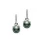 Mikimoto Black South Sea Pearl & Diamond Twist Earrings