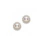 Mikimoto Sunburst Pearl & Diamond Yellow Gold Earrings