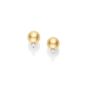 Mikimoto 18K Yellow Gold 11mm Golden South Sea & Diamond Stud Earrings PES1102GDK