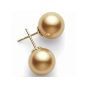 Mikimoto Golden South Sea Pearl 11mm A+ Yellow Gold Stud Earrings