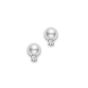Mikimoto 18K White Gold 7-7.5mm Akoya Studs With Diamond Accent PES702DW