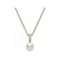 Mikimoto Morning Dew Akoya Pearl 8mm & Diamond Yellow Gold Pendant
