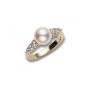 Mikimoto Morning Dew Akoya Pearl Diamond Ring PRA 538D K