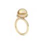 Mikimoto Twist Golden South Sea Pearl & Diamond Ring