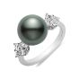 Mikimoto Diamond And Black South Sea Pearl Fashion Ring PRA870BDW