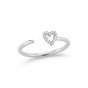 Dana Rebecca 14K White Gold Single Diamond Heart Ring R1014-WHITE