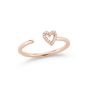 Dana Rebecca 14K Rose Gold Single Diamond Heart Ring R1014-ROSE