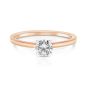 Momenti 14K Rose Gold 0.50 ct Round Brilliant Diamond Solitaire Ring