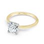 Momenti 14K Yellow Gold 0.90 ct Round Brilliant Diamond Solitaire Ring