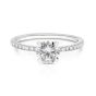 Momenti 14K White Gold 0.90 Carat Round Brilliant diamond Solitaire Ring
