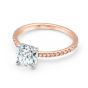 Momenti 14K Rose Gold 0.90 ct Round Brilliant Diamond Solitaire Ring