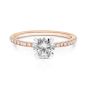 Momenti 14K Rose Gold 0.90 ct Round Brilliant Diamond Solitaire Ring