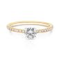 Momenti 14K Yellow Gold 0.50 ct Round Brilliant Diamond Solitaire Ring