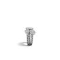 John Hardy Dot Hammered Silver with Diamonds Transformable Ring 