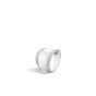 John Hardy Classic Chain Small Hammered Silver Diamond Saddle Ring