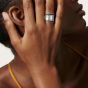 John Hardy Classic Chain Hammered Silver Saddle Ring