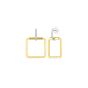 Roberto Coin 18K Yellow Gold Medium Square Drop Earrings With Diamonds 8882484AJERX