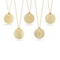 Roberto Coin 18K Yellow Gold Diamond Initial Disc Pendant Necklace