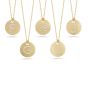 Roberto Coin 18K Yellow Gold Diamond Initial Disc Pendant Necklace