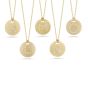Roberto Coin 18K Yellow Gold Diamond Initial Disc Pendant Necklace