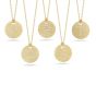 Roberto Coin 18K Yellow Gold Diamond Initial Disc Pendant Necklace