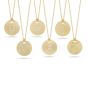 Roberto Coin 18K Yellow Gold Diamond Initial Disc Pendant Necklace