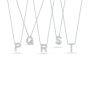 Roberto Coin 18K White Gold Diamond Pave Initial Pendant Necklace