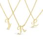 Roberto Coin 18K Yellow Gold Princess Cursive Initial Pendant Necklace