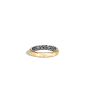 John Hardy Classic Chain 3.5MM Silver and Hammered 18K Gold Band Ring 