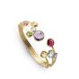 Marco Bicego Jaipur Color 18K Yellow Gold & Mixed Gemstones Three Row Bangle SB51 MIX01 Y 02