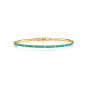 Sloane Street Yellow Gold Turquoise Baguette Bracelet SS-B008F-TQ-WDCB-Y