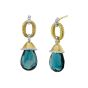 Sloane Street Yellow Gold Diamond Topaz Earrings SS-E010E-LB-WDCB-Y