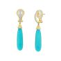 Sloane Street Yellow Gold Turquoise Diamond Earrings SS-E012B-TQ-WDCB-Y