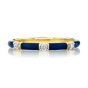 Sloane Street 18K Yellow Gold Blue Enamel Diamond Band 