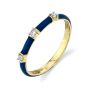 Sloane Street 18K Yellow Gold Blue Enamel Diamond Band 