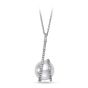 James Free Diamond Swirl White South Sea Pearl Drop Pendant