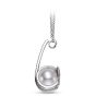 James Free Diamond Swirl White South Sea Pearl Drop Pendant